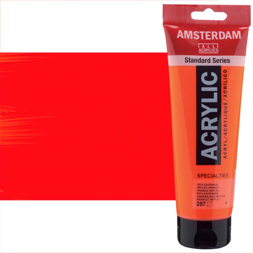 Amsterdam Standard Series Acrylic Paint - Reflex Orange, 250ml Tube