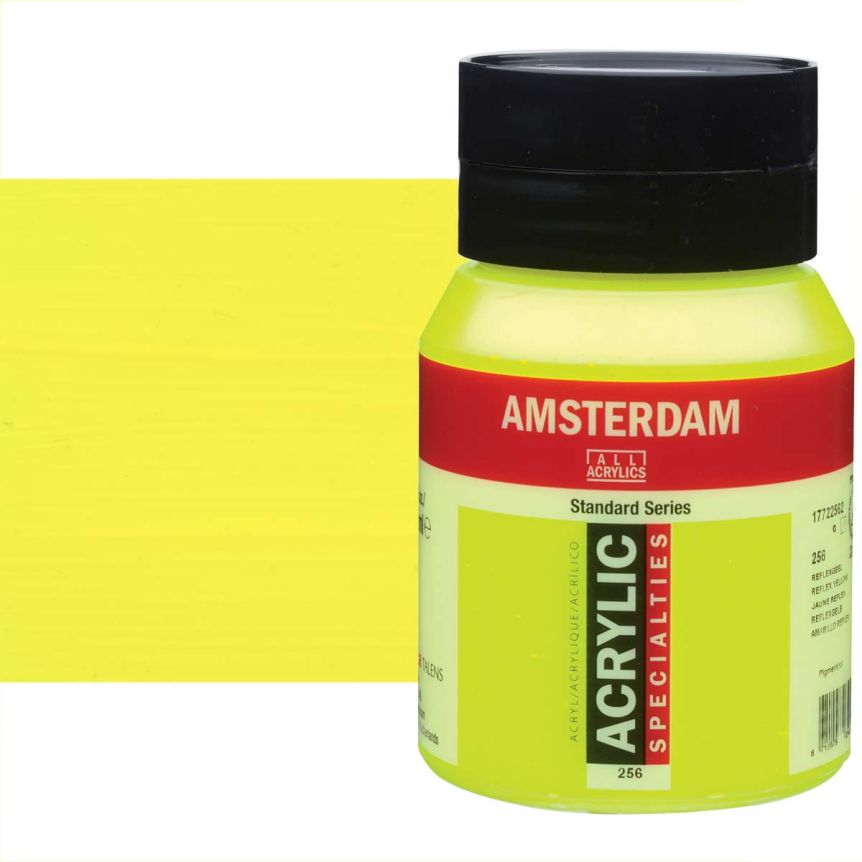 Amsterdam Standard Series Acrylic Paint - Reflex Yellow, 500ml Jar