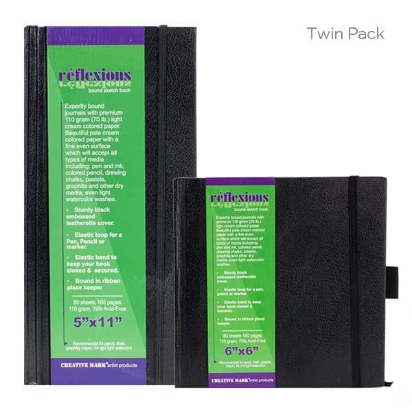 Reflexions Spiral Sketch Book Twin Pack 5.5X8.5 + 8.5X11