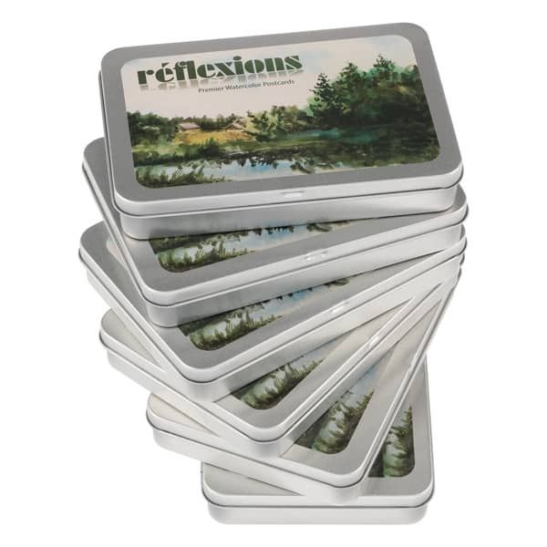 Reflexions Premier Watercolor 140LB Postcard Tin Of 24 (6-Pack)