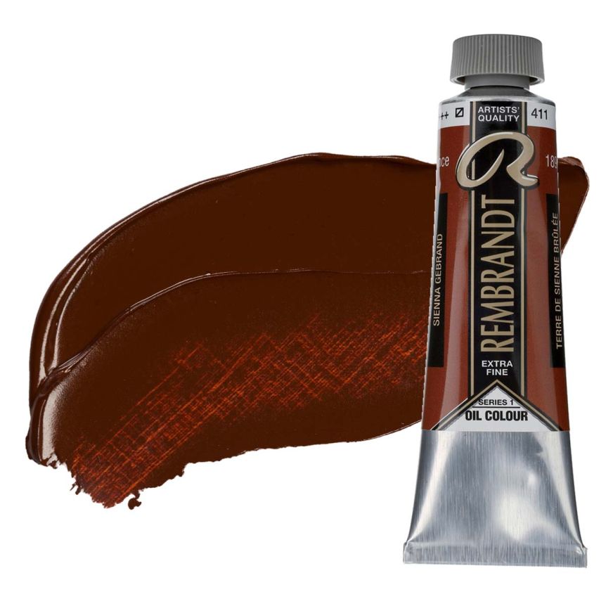 Rembrandt Extra-Fine Artists' Oil Paint - Burnt Sienna, 150ml Tube