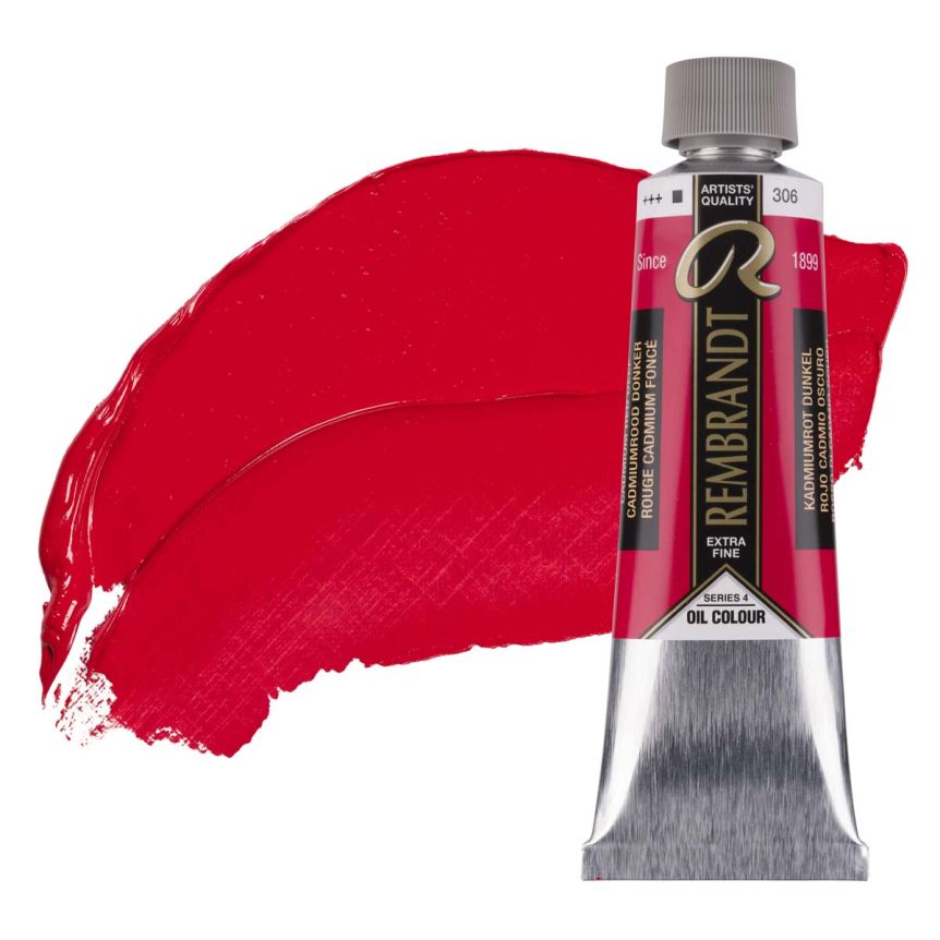 Rembrandt Extra-Fine Artists' Oil Paint - Cadmium Red Deep, 150ml Tube