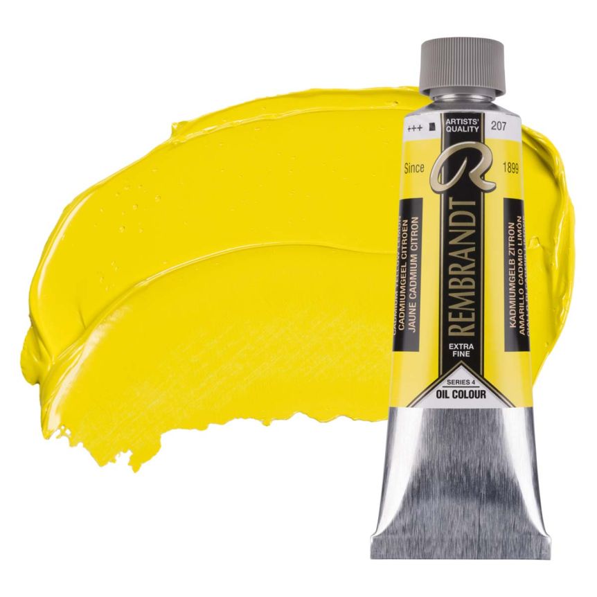 Rembrandt Extra-Fine Artists' Oil Paint - Cadmium Yellow Lemon, 150ml Tube