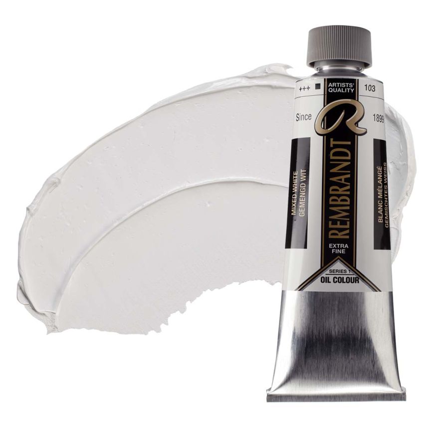 Rembrandt Extra-Fine Artists' Oil Paint - Mixed White, 150ml Tube