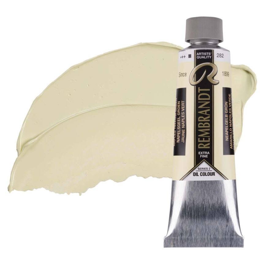Rembrandt Extra-Fine Artists' Oil Paint - Naples Yellow Green, 150ml Tube