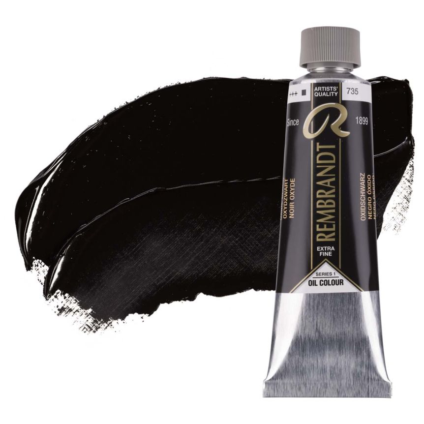 Rembrandt Extra-Fine Artists' Oil Paint - Oxide Black, 150ml Tube