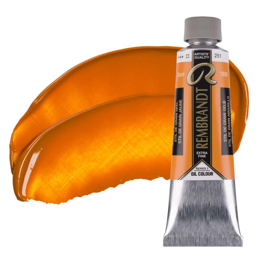 Rembrandt Extra-Fine Artists' Oil Paint - Still de Grain Yellow, 150ml Tube