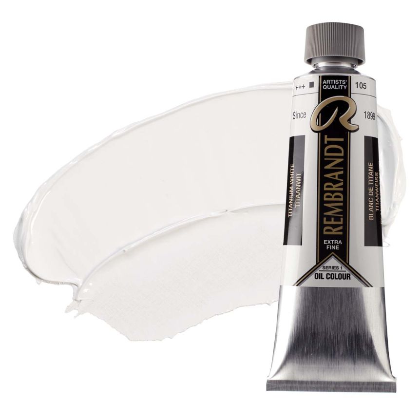 Rembrandt Extra-Fine Artists' Oil Paint - Titanium White, 150ml Tube