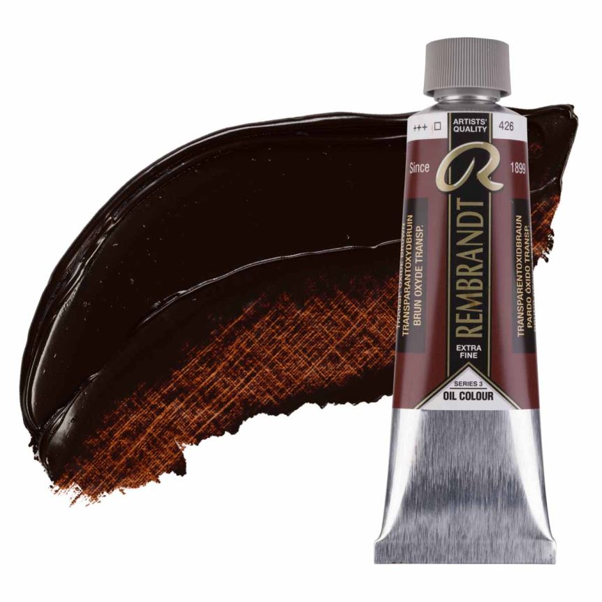 Rembrandt Extra-Fine Artists' Oil Paint - Transparent Oxide Brown, 150ml Tube