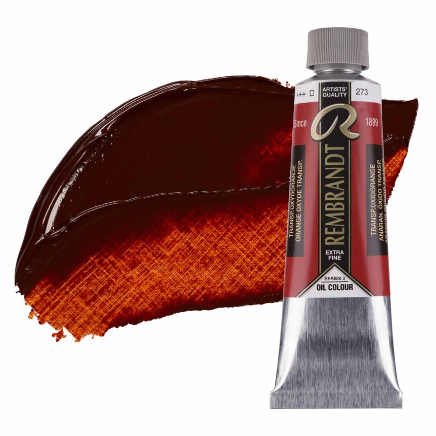 Rembrandt Extra-Fine Artists' Oil Paint - Transparent Oxide Orange, 150ml Tube