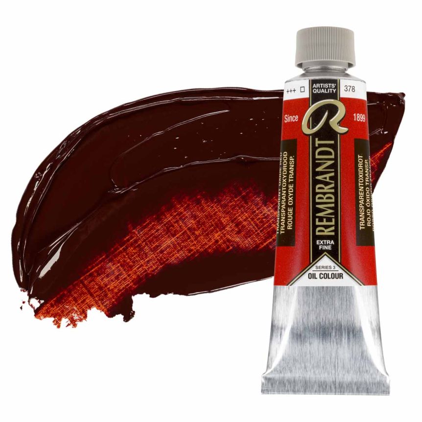 Rembrandt Extra-Fine Artists' Oil Paint - Transparent Oxide Red, 150ml Tube