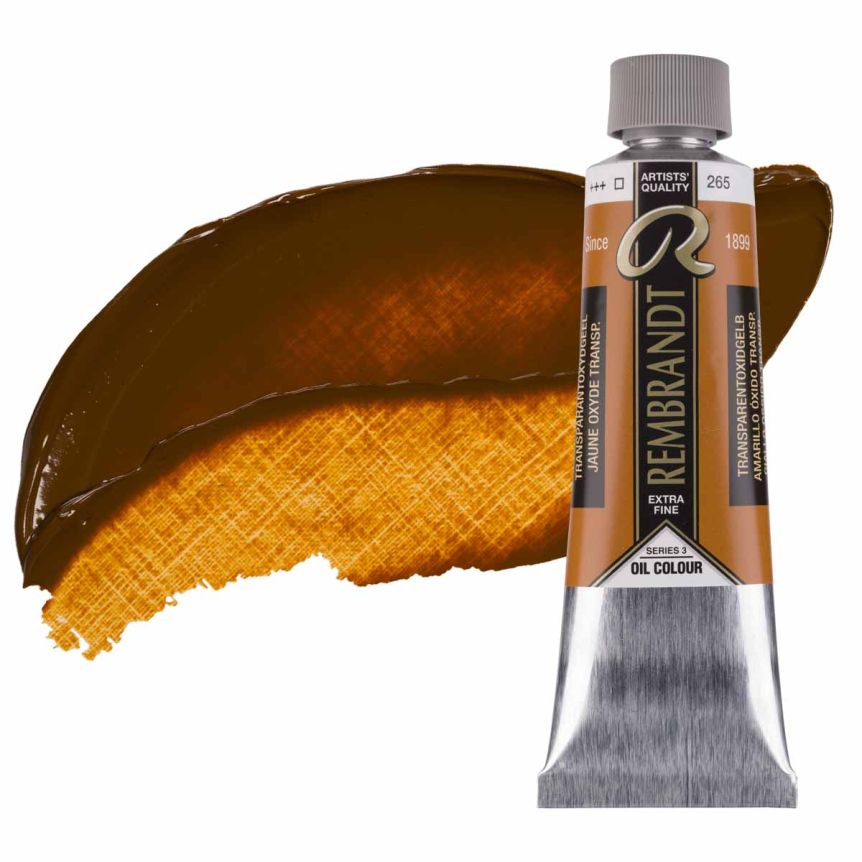 Rembrandt Extra-Fine Artists' Oil Paint - Transparent Oxide Yellow, 150ml Tube