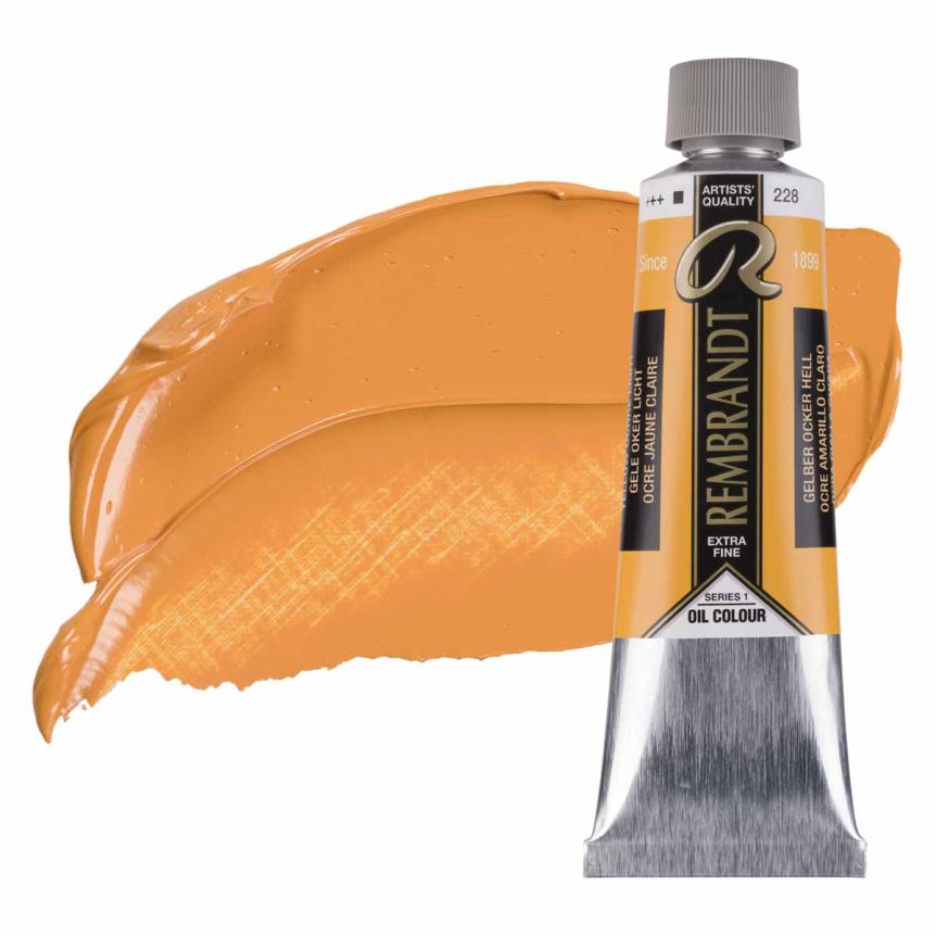 Rembrandt Extra-Fine Artists' Oil Paint - Yellow Ochre Light, 150ml Tube