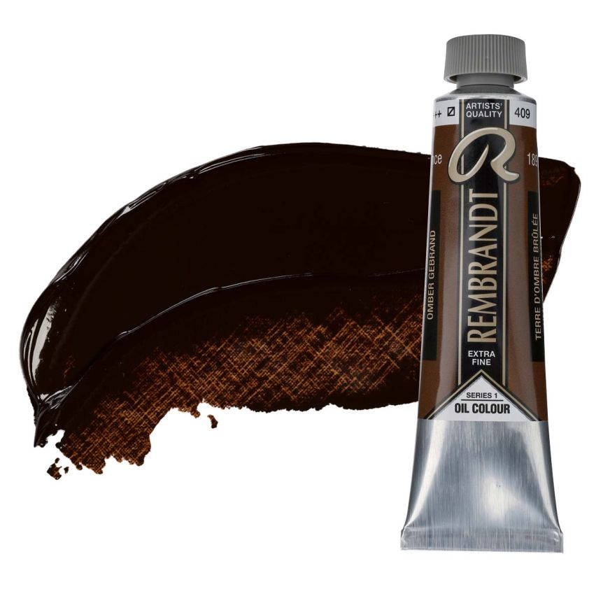 Rembrandt Extra-Fine Artists' Oil Paint - Burnt Umber, 40ml Tube