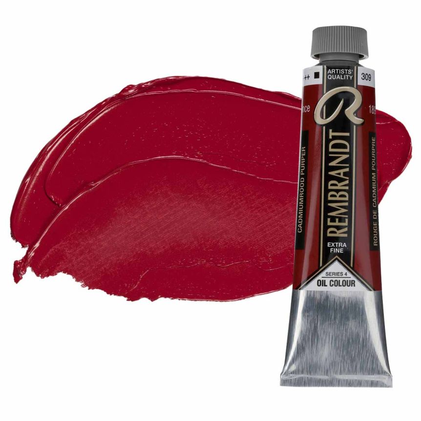 Rembrandt Extra-Fine Artists' Oil Paint - Cadmium Red Purple, 40ml Tube