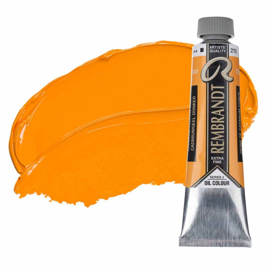 Rembrandt Extra-Fine Artists' Oil Paint - Cadmium Yellow Deep, 40ml Tube