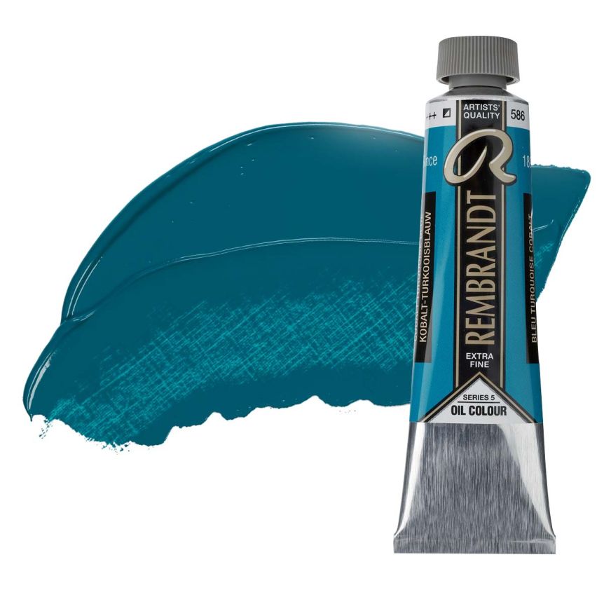 Rembrandt Extra-Fine Artists' Oil Paint - Cobalt Turquoise Blue, 40ml Tube
