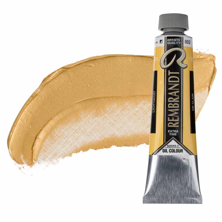 Rembrandt Extra-Fine Artists' Oil Paint - Light Gold, 40ml Tube