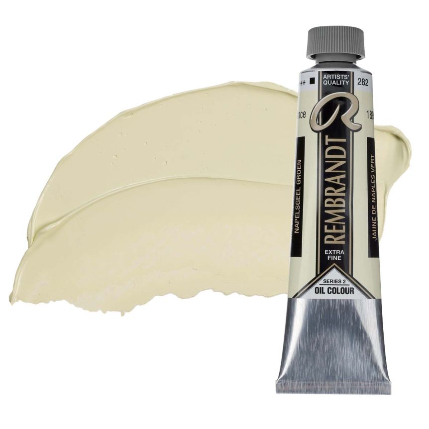 Rembrandt Extra-Fine Artists' Oil Paint - Naples Yellow Green, 40ml Tube