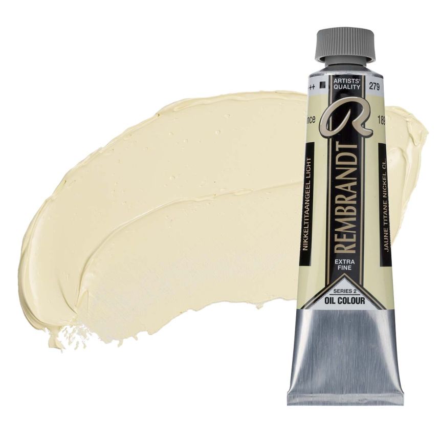 Rembrandt Extra-Fine Artists' Oil Paint - Nickel Titanium Yellow Light, 40ml Tube