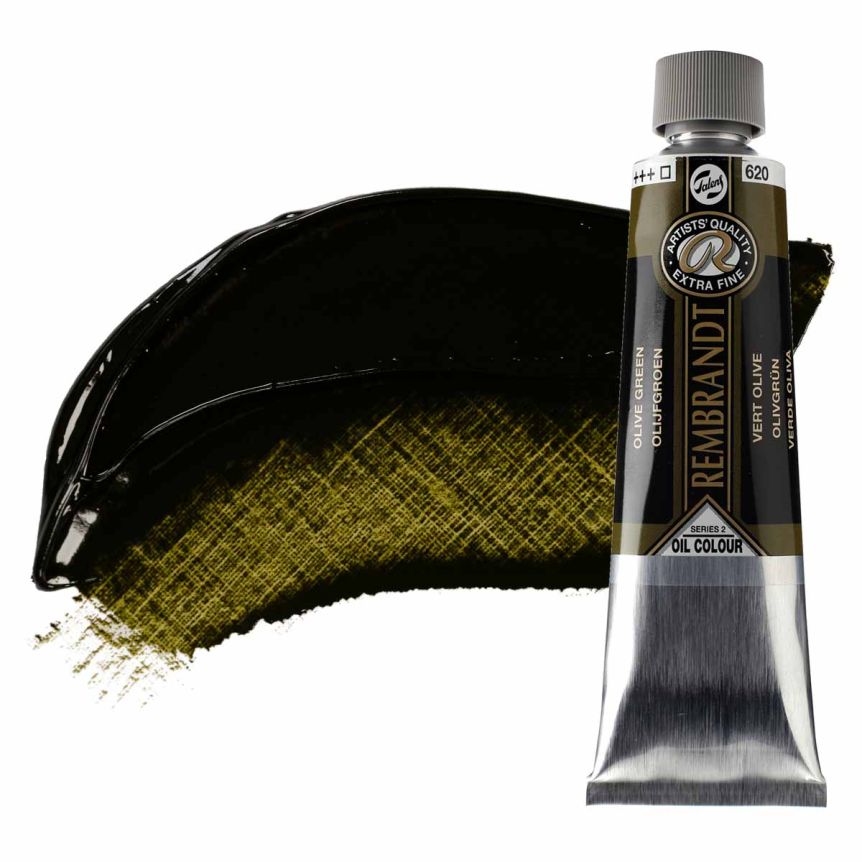 Rembrandt Extra-Fine Artists' Oil Paint - Olive Green, 40ml Tube