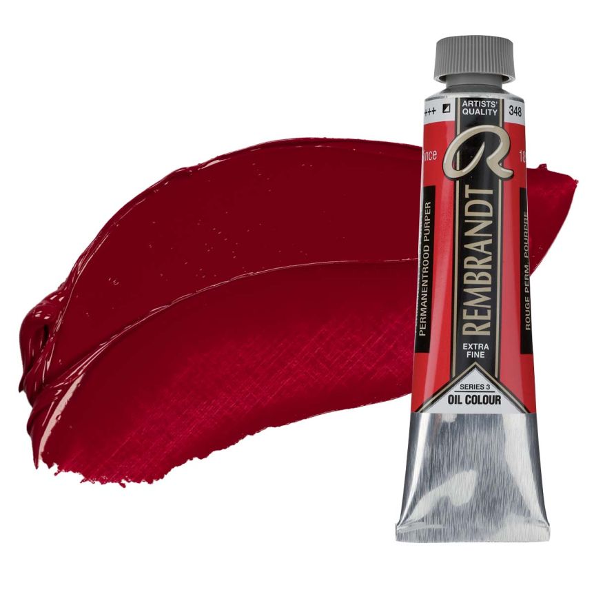 Rembrandt Extra-Fine Artists' Oil Paint - Permanent Red Purple, 40ml Tube