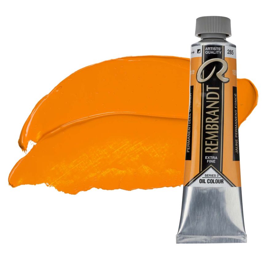 Rembrandt Extra-Fine Artists' Oil Paint - Permanent Yellow Deep, 40ml Tube