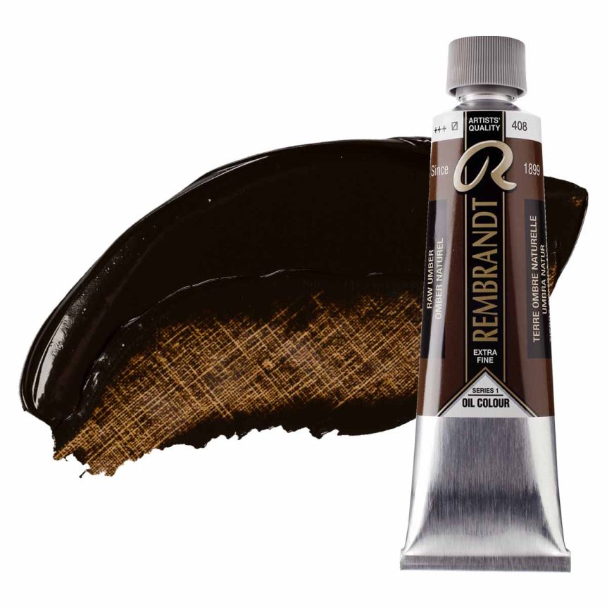 Rembrandt Extra-Fine Artists' Oil Paint - Raw Umber, 150ml Tube