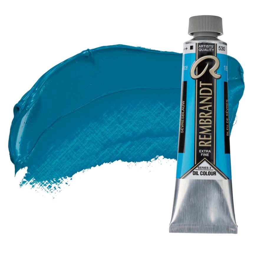 Rembrandt Extra-Fine Artists' Oil Paint - Sevres Blue, 40ml Tube
