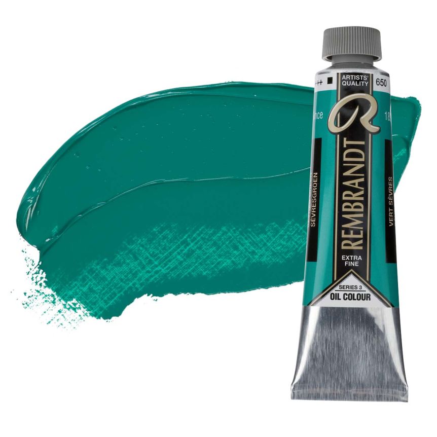 Rembrandt Extra-Fine Artists' Oil Paint - Sevres Green, 40ml Tube