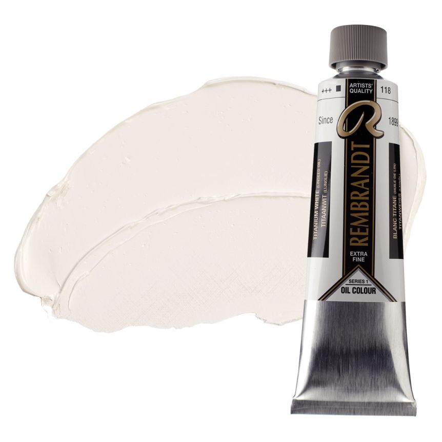 Rembrandt Extra-Fine Artists' Oil Paint - Titanium White (Linseed), 40ml Tube