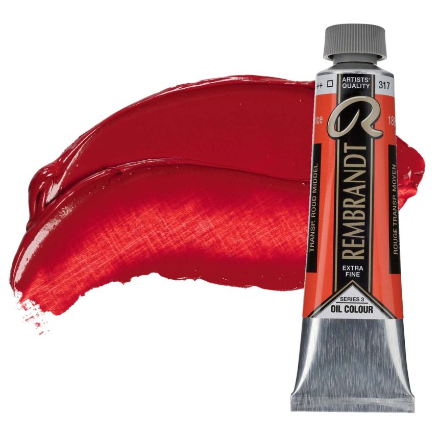 Rembrandt Extra-Fine Artists' Oil Paint - Transparent Red Medium, 40ml Tube