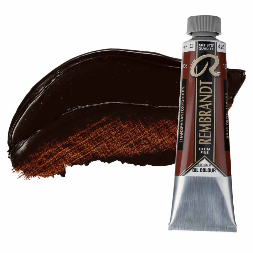 Rembrandt Extra-Fine Artists' Oil Paint - Transparent Oxide Brown, 40ml Tube