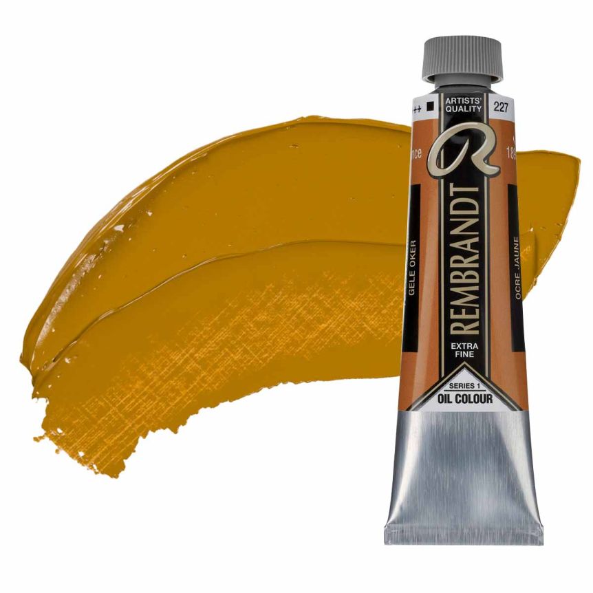 Rembrandt Extra-Fine Artists' Oil Paint - Yellow Ochre, 40ml Tube