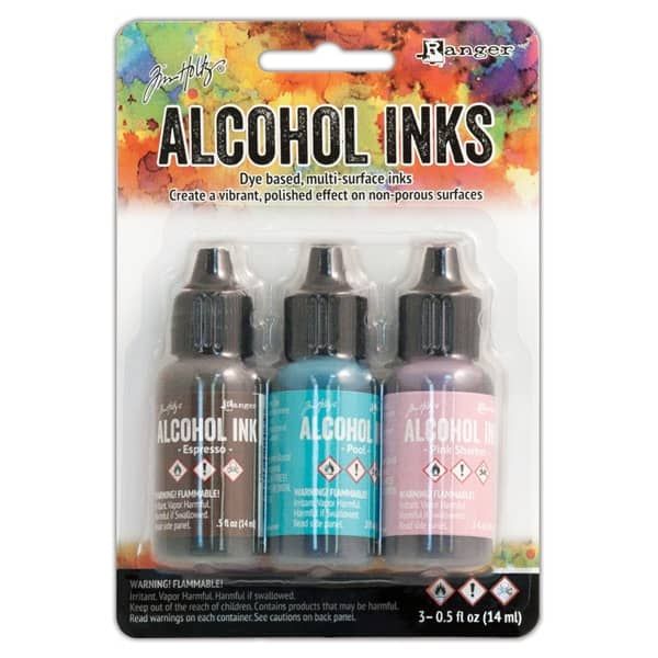 3Pk Holtz Alcohol Ink 1/2oz Retro Cafe Color Kit
