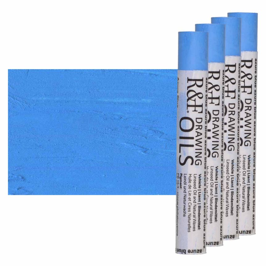 R&F Drawing Oil Stick - Azure Blue, 12 ml (Box of 4)
