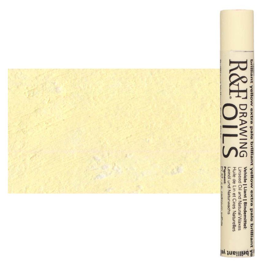 R&F Drawing Oil Stick - Brilliant Yellow Extra-Pale, 12 ml