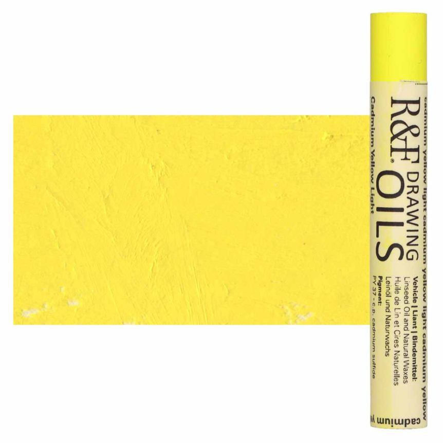 R&F Drawing Oil Stick - Cadmium Yellow Light, 12 ml