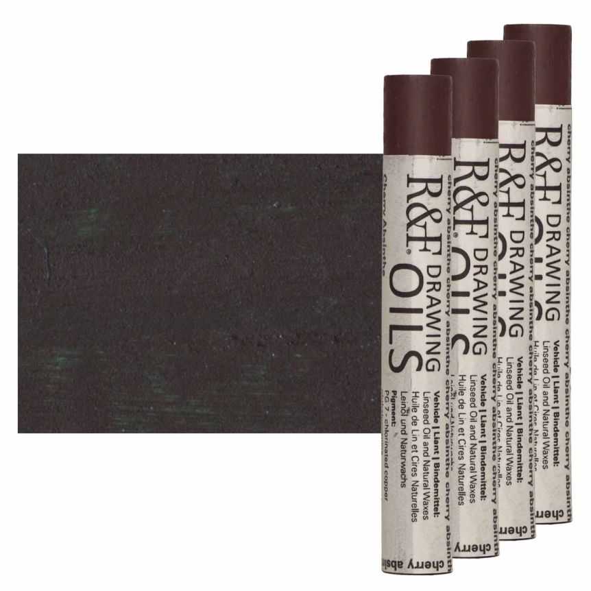 R&F Drawing Oil Stick - Cherry Absinthe, 12 ml (Box of 4)