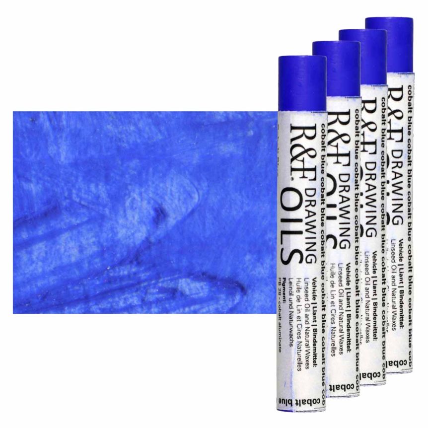 R&F Drawing Oil Stick - Cobalt Blue, 12 ml (Box of 4)