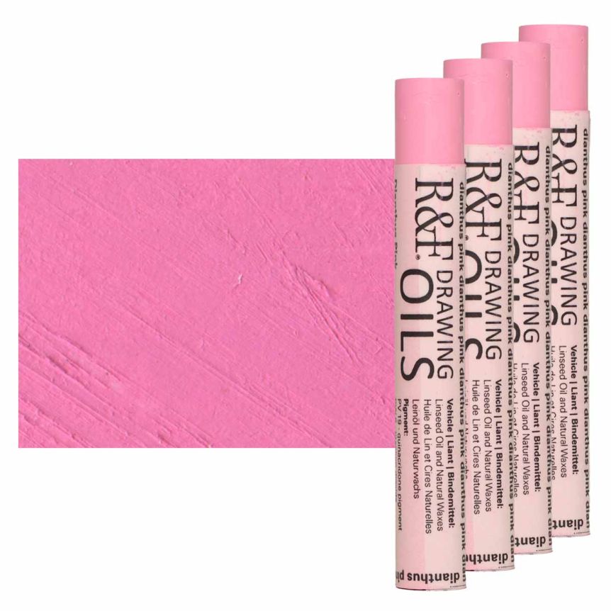 R&F Drawing Oil Stick - Dianthus Pink, 12 ml (Box of 4)