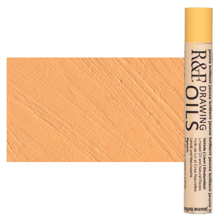 R&F Drawing Oil Stick - Jaune Brilliant, 12 ml