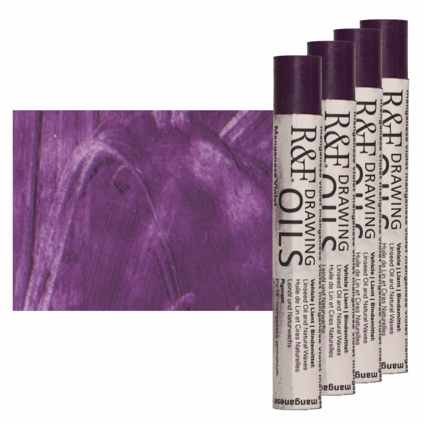 R&F Drawing Oil Stick - Manganese Violet, 12 ml (Box of 4)