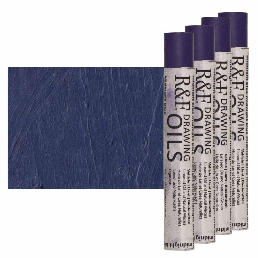 R&F Drawing Oil Stick - Midnight Blue, 12 ml (Box of 4)
