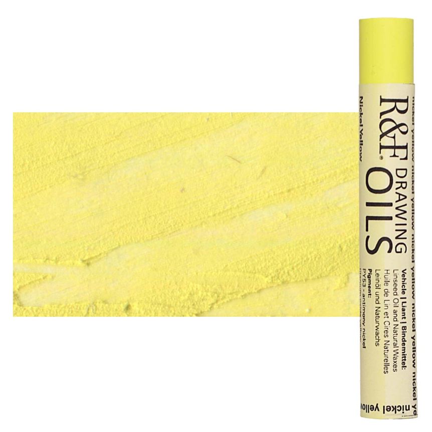 R&F Drawing Oil Stick - Nickel Yellow, 12 ml