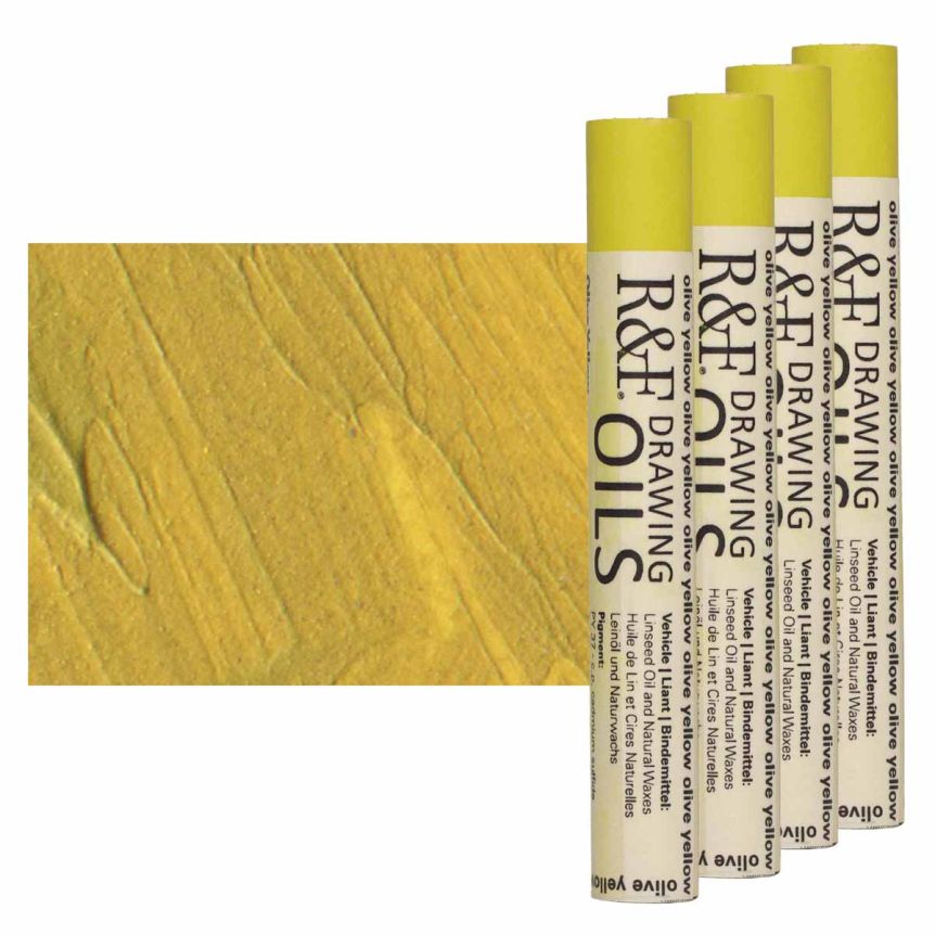 R&F Drawing Oil Stick - Olive Yellow, 12 ml (Box of 4)