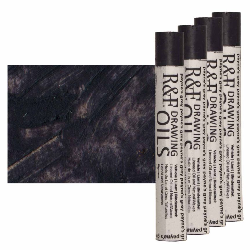 R&F Drawing Oil Stick - Payne's Grey, 12 ml (Box of 4)