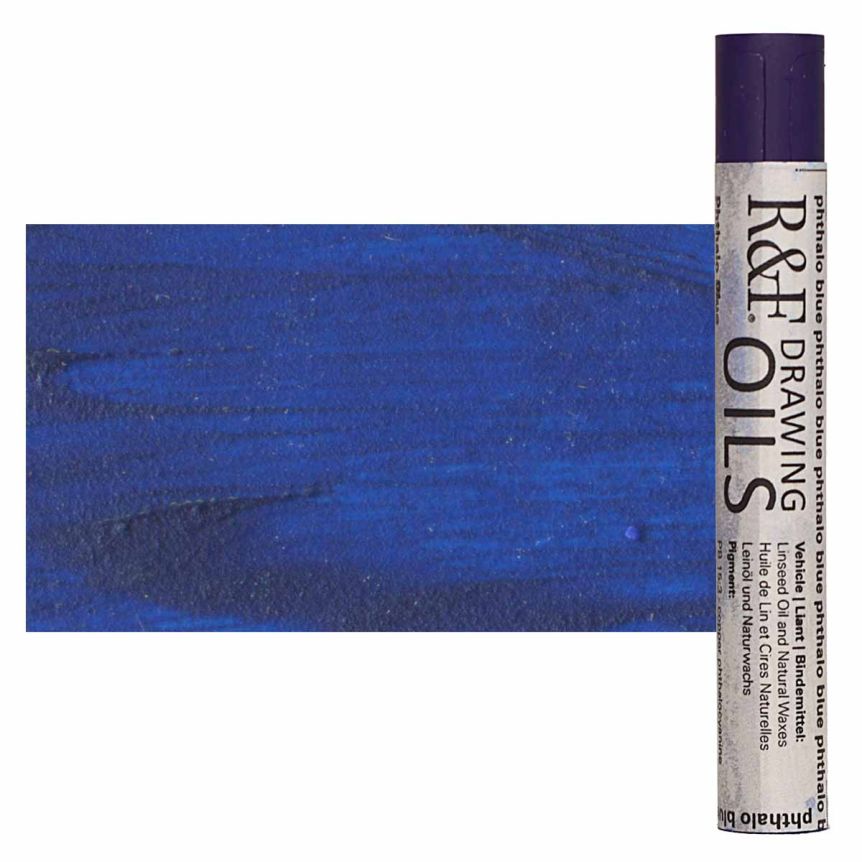 R&F Drawing Oil Stick - Phthalo Blue, 12 ml