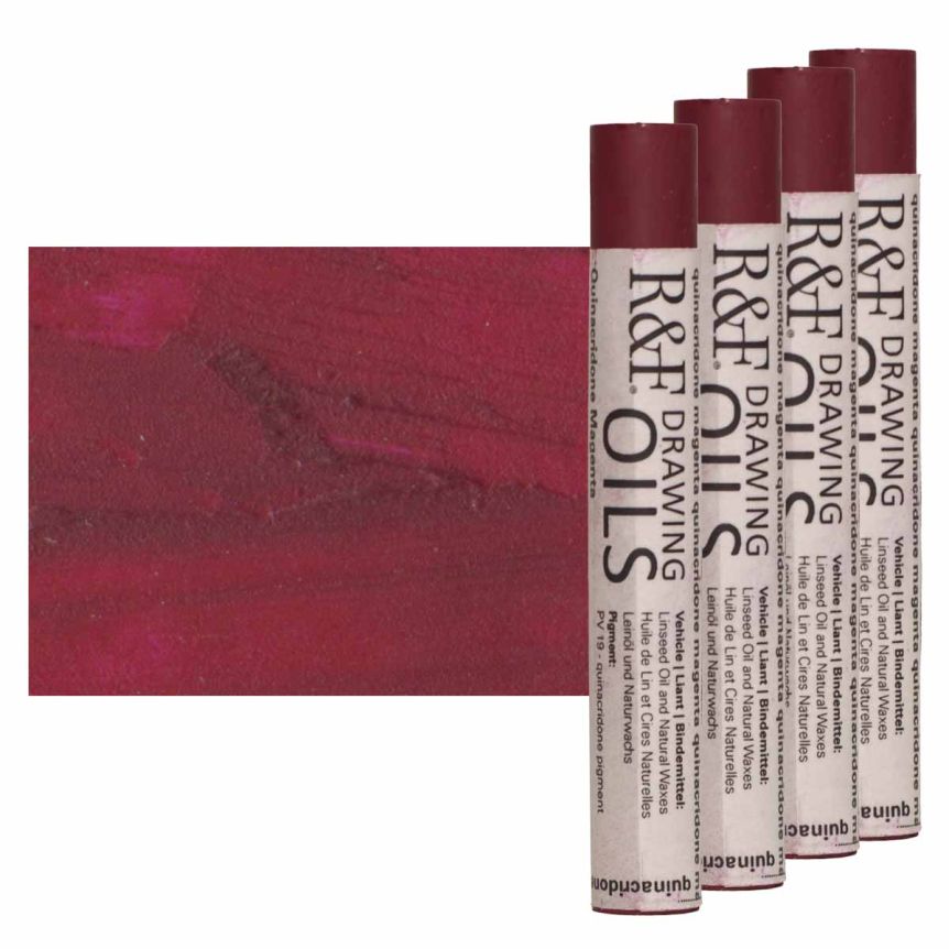 R&F Drawing Oil Stick - Quinacridone Magenta, 12 ml (Box of 4)