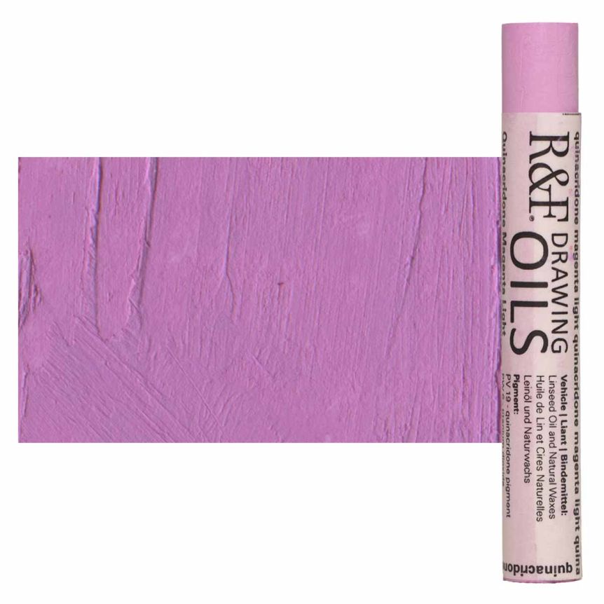R&F Drawing Oil Stick - Quinacridone Magenta Light, 12 ml